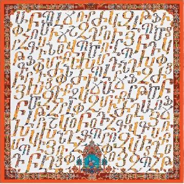 hermes armenian letters scarf|Hermès’ Armenian scarf goes on sale .